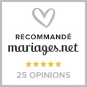 Recommandé par mariages.net 25 opinions